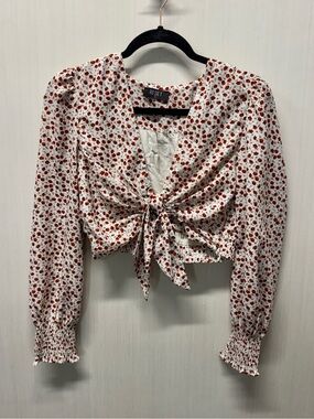 Reset Tie Front Floral Blouse